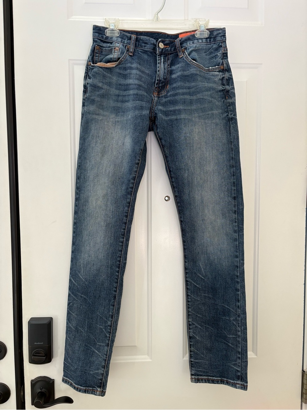 Jean Shop Mick Denim Mens 30x32 Blue Stretch Slim Fit Selvedge Straight***READ
